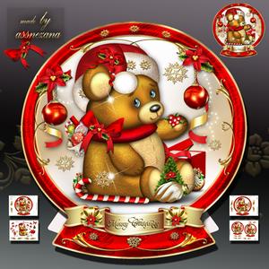 Cute Christmas Teddy Bear Card Kit