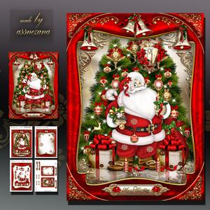 Christmas Festive Santa Claus with Gifts