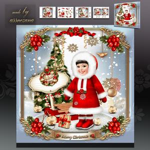 Cute Winter Girl Card Kit