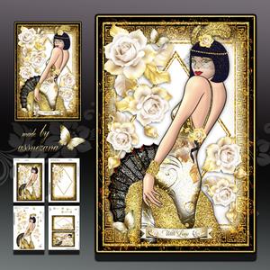 Glitter Flapper Card Kit