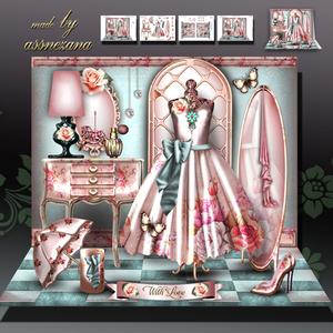 Pink Dressing Room Card Kit