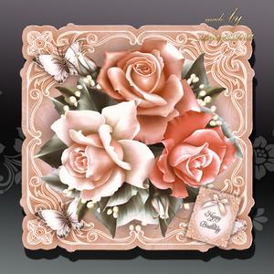 Vintage Colour Roses Card Kit