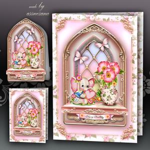 Baby Pink Windows Card Kit
