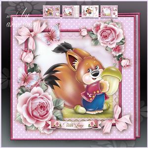Spring Squirrel in the Garden Card Mini Kit2