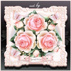 Soft Vintage Roses Card Mini Kit2
