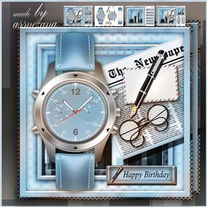 Blue Male Watch Card Mini Kit