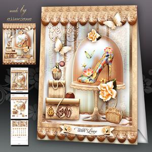 Cream Ladies Accessories Card Mini Kit