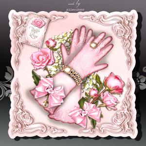 Soft Pink Gloves Card Mini Kit
