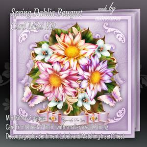 Spring Dahlia Bouquet Card Mini Kit