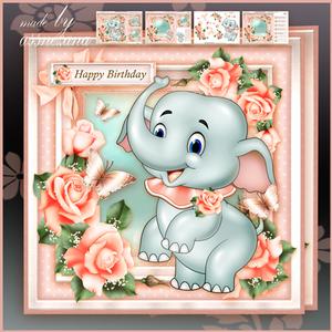 Baby Girl Birthday Card Mini Kit