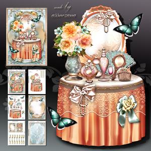 Peach Dressing Table Card Mini Kit