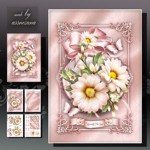 Cream and White Vintage Flowers
