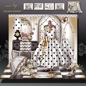 Polka Dot Dressing Room Card Mini Kit