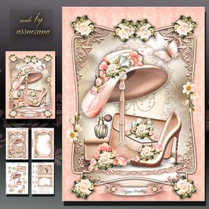 Silk Hat with Shoes and Purse Card Mini Kit