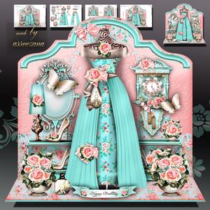 Turquoise Dressing Room Card Mini Kit