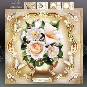 Summer Bouquet in Vase Card Mini Kit