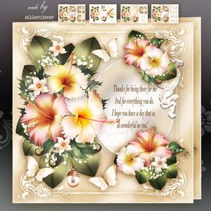 Vintage Hibiscus Bouquet for All Occasion Mini Kit