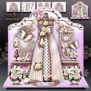 Violet Cream Dressing Room Card Mini Kit