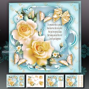 Yellow Roses Card Mini Kit