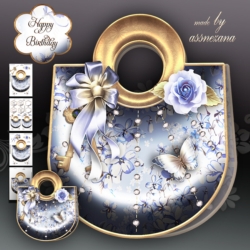Blue Floral Handbag Mini Kit