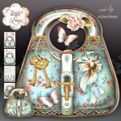 Turquoise Handbag Card Mini Kit