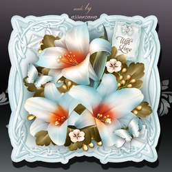 Blue Lilies Card Mini Kit