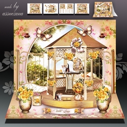 Garden with Yellow Gazebo Card Mini Kit