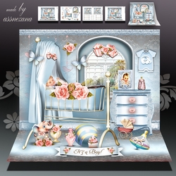 New Baby Boy Card Mini Kit