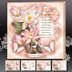 Lotus Flowers Card Mini Kit