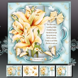 Yellow Lilies Card Mini Kit