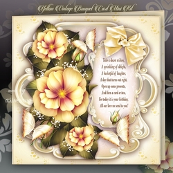Yellow Vintage Bouquet Card Mini Kit