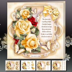 Yellow Roses Card Mini Kit