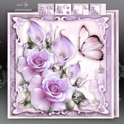Soft Purple Roses with Callas Mini Kit