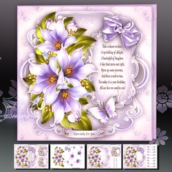 Violet Flowers Bouquet Mini Kit