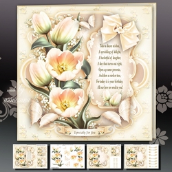 Yellow Tulips Bouquet Card Mini Kit
