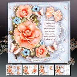 Camellia Bouquet Card Mini Kit