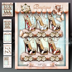 Ladies Shoes Boutique Card Mini Kit