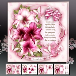 Vintage Pink White Flowers Mini Kit