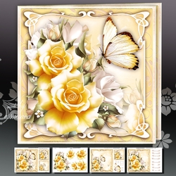 Yellow and White Roses Mini Kit