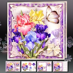 Iris Bouquet Card Mini Kit
