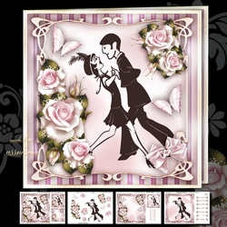 Art Deco Party Silhouette Card Mini Kit