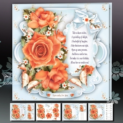 Orange Roses Bouquet Mini Kit