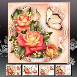 Peach Yellow Roses