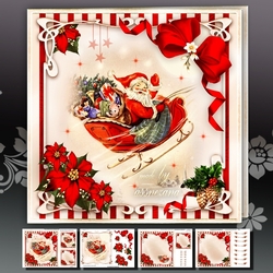 Traditional Santa Sleigh With Gifts In the Sky