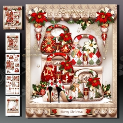 Festive Christmas Ladies Boutique Card Mini Kit