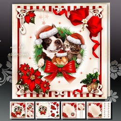 Cute Animals for Christmas Eve Mini Kit