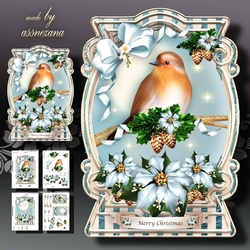 Winter Christmas Robin Bird Mini Kit