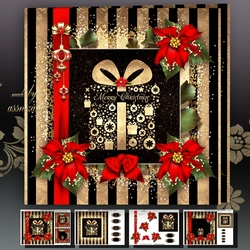 Golden Black Christmas Gift Card Mini Kit