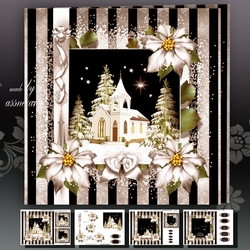 Christmas Winter Church Scene Mini Kit