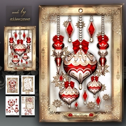 Christmas Vintage Bubbles Card